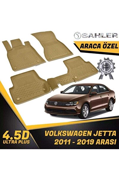 Sahler Volkswagen Jetta 4,5d Havuzlu Paspas, Vw Jetta 2011- Bej Renk, Demir G...