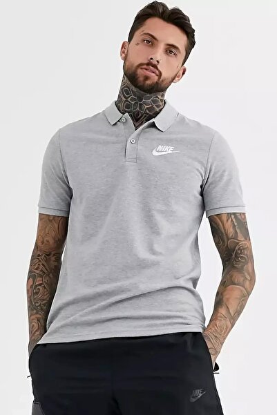 Nike Ανδρικό μπλουζάκι Sportswear Clup Regular Fit Polo Neck Grey