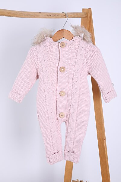 Babyhola %100 Kalın Triko İçi Velsoft Tulum Kız Erkek Bebek Çocuk Kapüşonlu K...