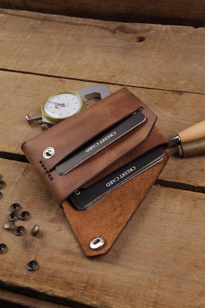 New Coast Leather 1900's Χειροποίητη ανδρική κάρτα από γνήσιο και πραγματικό δέρμα