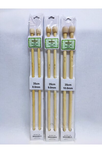 ATMACA TUHAFİYE Бамбукові спиці 3 пари 8-9-10 номер