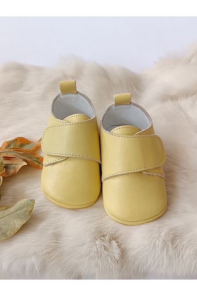 Hodore Yellow Velcro Print Shoes