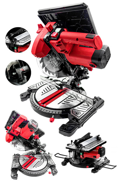 PROXTECH Profesyonel Endüksiyon Motor 210mm Tablalı Gönye Kesme Ahşap Sunta P...