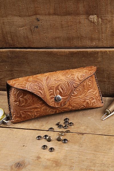 New Coast Leather 1900's Γνήσιο & Πραγματικό Δερμάτινο Χειροποίητο Θήκη γυαλιών Tan
