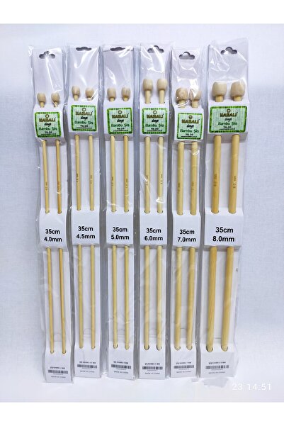 ATMACA TUHAFİYE Бамбукові спиці 6 пар 4-4,5-5-6-7-8 номер