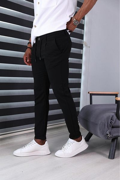 JACK CAPRİO New Season Men's Jogger Pants - Double Pleated, Elastic Waist, Corded