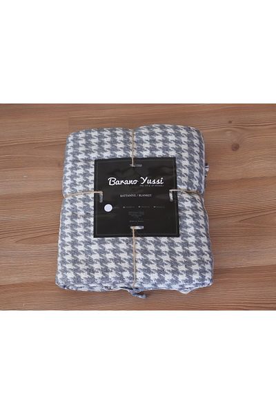 BARANO YUSSİ Cotton Blanket TV BLANKET - ABOVE KNEE BLANKET - SHAWL - GRAY HOSFEET Room Blanket