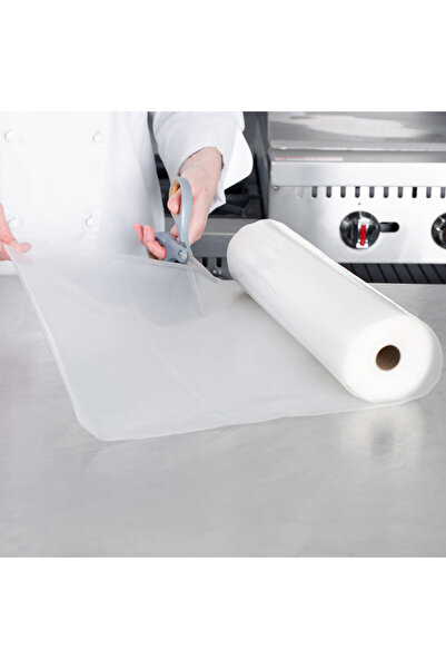 DG Vakum 28 Cm X 10 Mt - Tek Yüzeyi Tırtıklı Rulo Vakum Torbası