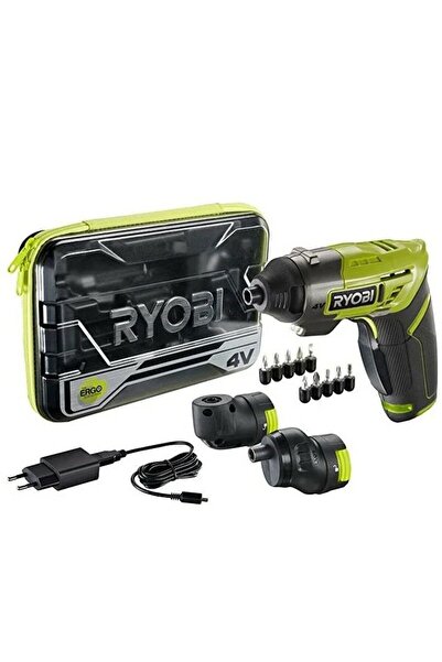 Ryobi ERG0-A2 Akülü Tornavida - 4V (Lion) Köşe + Ofset Başlık Setli 1.5 Ah