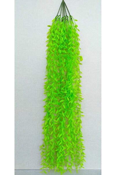 Genel Markalar Ağlayan Söğüt Ağacı Dalı Dekoratif Yeşil Yapraklı Yapay Salkım Çiçek (6 lı Salkım 100 CM) B Yeşil