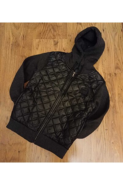 YDBKStore Unisex Hoodie Kapüşonlu Kordonlu 5-8 yaş Micro kapitoneli 3 iplik mont hırka