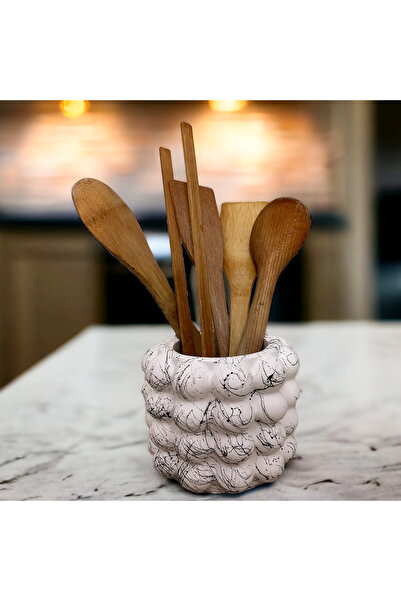 Miya Art Studio Πάγκος Buble με εφέ μαρμάρου σε ασπρόμαυρο χρώμα - Κάθετη θήκ...