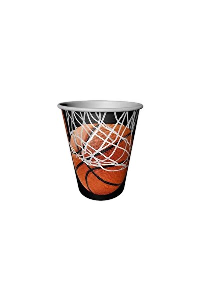 TBS8877 Balonevi, Basketbol, 8 adet Kağıt Bardak, 220/240cc