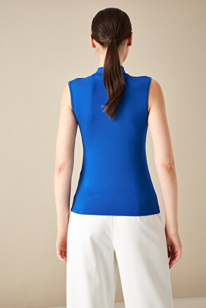 Bipantolon Γυναικεία Μπλε Αμάνικη Μπλούζα