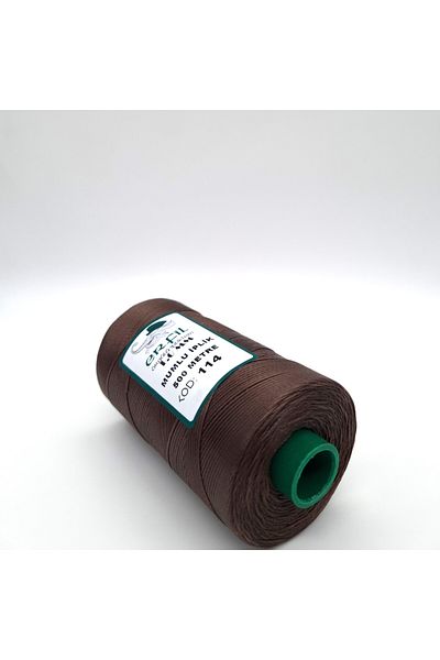 ERFİL İPLİK 1.0 MM 500 METERS CANDLE THREAD CODE: 114 DARK BROWN
