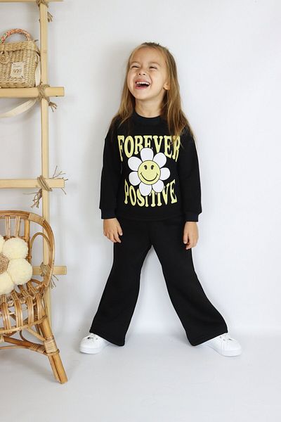 le petit sole Girl's Forever Positive Cotton Set