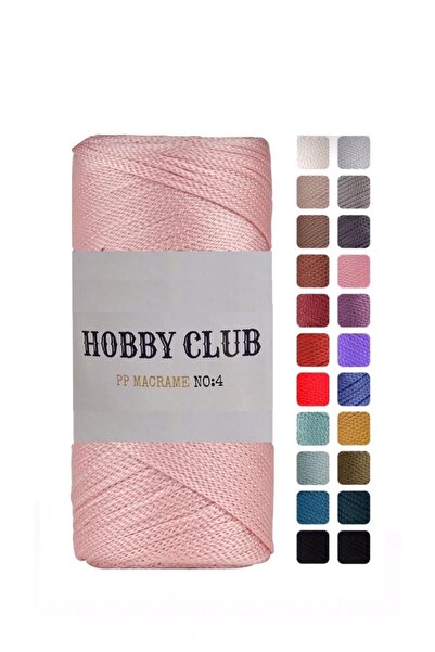 hobby club 5 Adet Premium 200 gr Polyester Makrome Ipi Pudra 2 Mm - 230 M Supla Ip Ve Çanta Ipliği