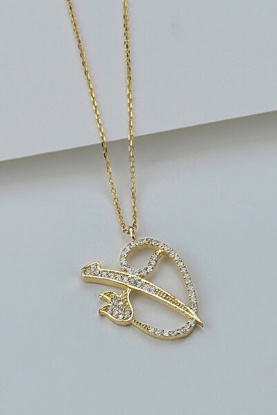 Şimal Silver 925 Ayar Gümüş Elif Vav Kolye