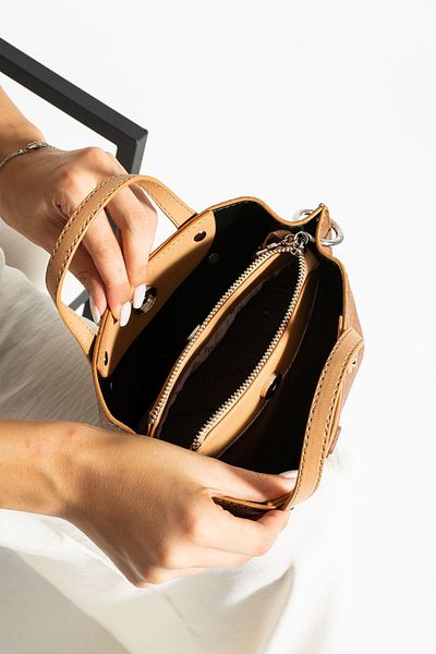 YOGII Kampot Model Leather A Ποιοτική τσάντα χιαστί ώμου με πολλές τσέπες Λειτουργική VIP