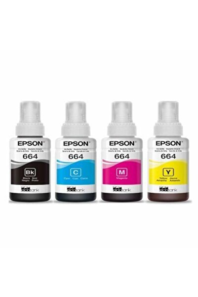EPSON T664 EcoTank ET-2500 Uyumlu 4 Renk Mürekkep Seti EPSON T664 041