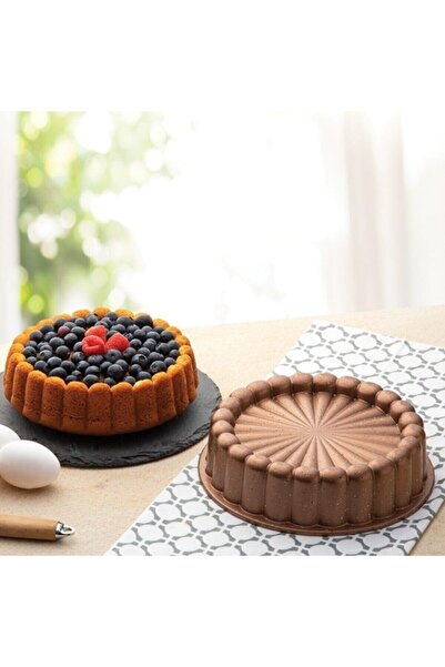 Değer Home Cast Granite Tart Mold Rose 26 Cm