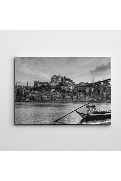 Nehir ve Kayıklar Kanvas Tablo