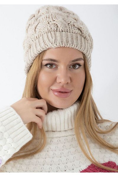 YAASE WOMEN'S SILVERY KNITTED BEANIE