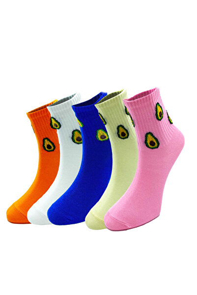 Solonine Комплект от 5 първокласни спортни чорапи с шарки