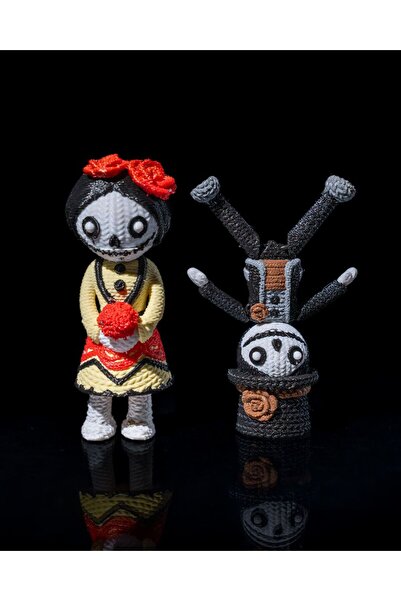 TuransoyCraft Cadılar Bayramı Ölü Gelin Oyuncak Ölü Gelin Damat Örgü Oyuncak ...