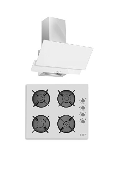 Exep 2'li Beyaz Cam Ankastre Set [f17-gls640]