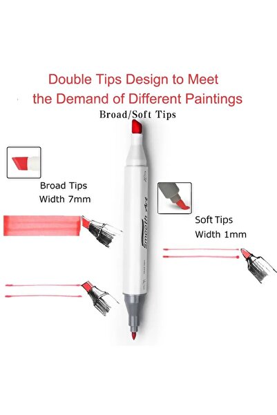 Touch Silky Çift Uçlu Artist Marker Kalemi 12'li