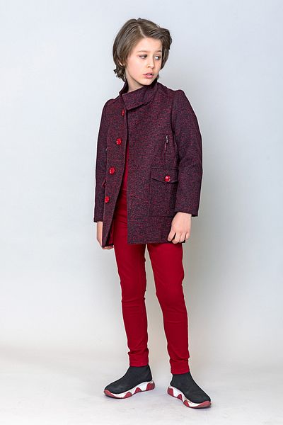 incity Boy's Claret Red Waist Adjustable Narrow Leg Trousers
