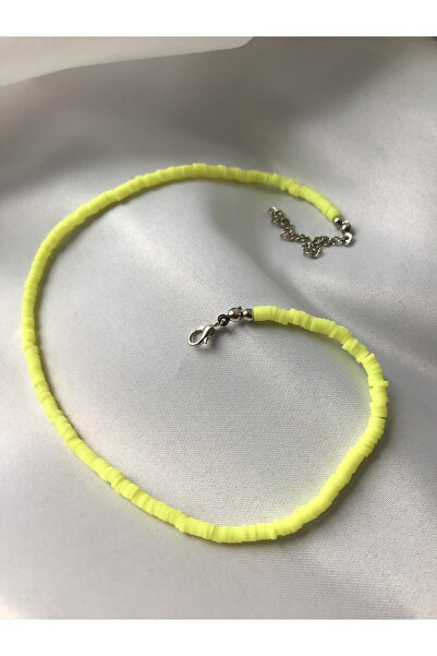 Vamos Jewelry Fosfor Yeşil Renk Fimo Kolye
