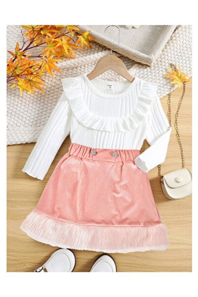 By Piera Kürklü Kadife Çocuk Etek 08596