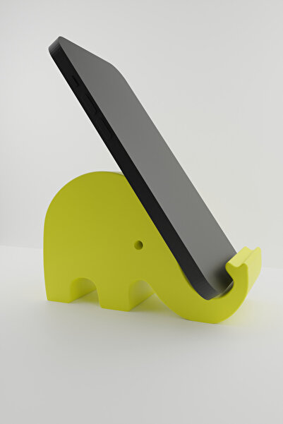 Cuboid 3D Plastik Masaüstü Telefon Tutacağı Telefon Standı Fil Şeklinde Dekor...
