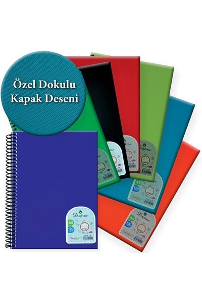 Defne A-5 Spiral Plastic Cover Notebook Small 72 Sheets Checkered