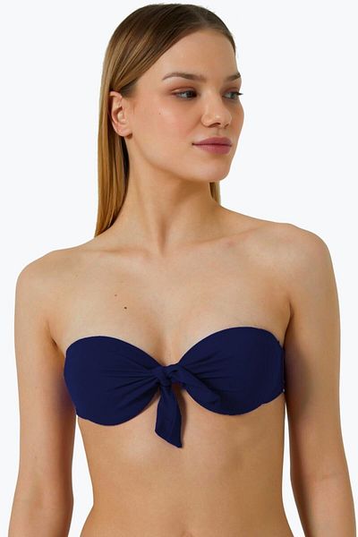 AYYILDIZ 63546 Navy Blue Strapless Bikini Top