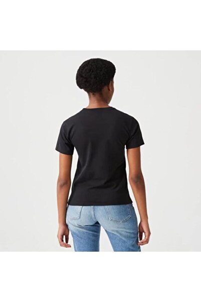 Converse BLACK WOMEN'S BICYCLE NECK T-SHIRT CONVERSE