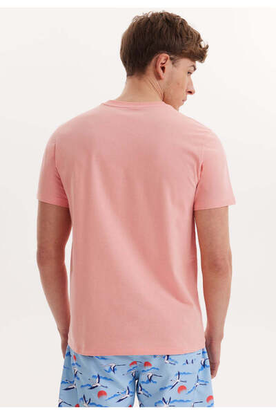 WESTMARK LONDON Pink Crew Neck Regular Fit Cotton Men's T-Shirt VITAL