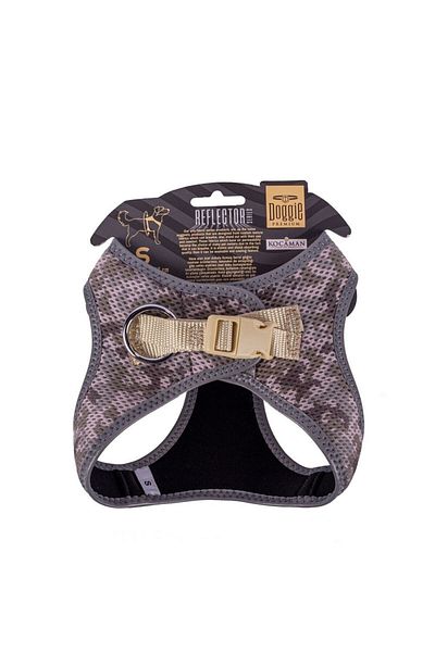 Doggie Cool Woven Reflector Series Small Breed Chest Collar Camouflage S-32-38cm
