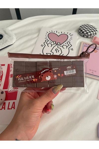 Planet Butik Chocolate Marker Pen with Transparent Bag 6 Pieces