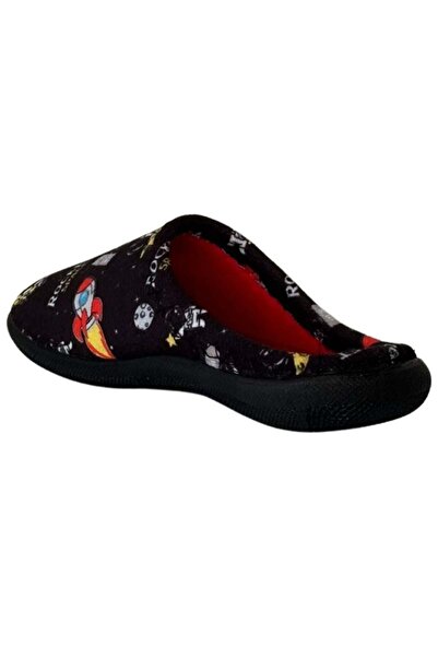 GEZER 15389 Μαύρες παιδικές παντόφλες εσωτερικού χώρου