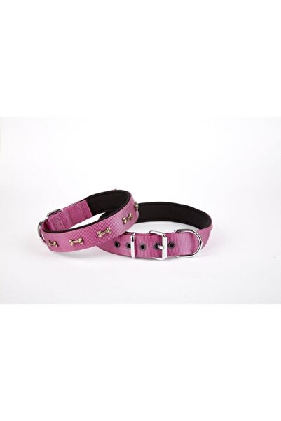 Doggie Dsbt-2062m Mor Kemik Süslü Dokuma Boyun Tasması 2x35-40 Cm