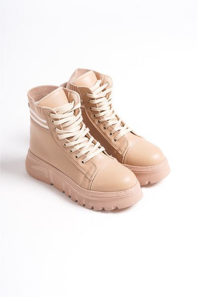 LARİNA SHOES Knitwear detailed, waterproof and windproof sports boots, bootie