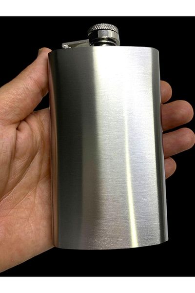 Elif Flask CHROME 6 OZ ALK45 STAINLESS STEEL SILVER COLOR709539
