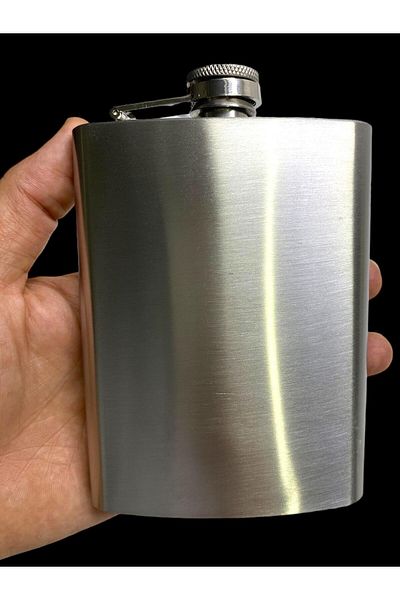 Elif Flask CHROME 8 OZ ALK41 STAINLESS STEEL SILVER COLOR709540