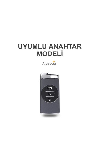 Alazpay Chery Tiggo 7 Key Case (White - Silver Color)
