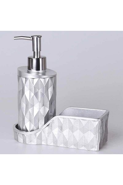 Selim Диспенсър за течен сапун Prizma Kitchen - сребрист цвят
