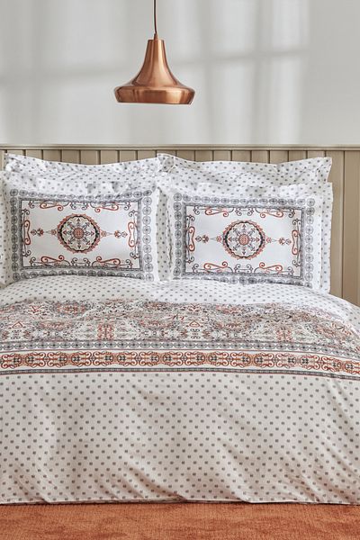 Karaca Home Aprika 100% Βαμβακερό Σετ Παπλωματοθήκη Μονή Πλακάκι