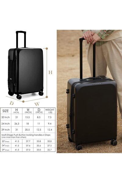 Bagist GM20023 PREMİUM BUSİNESS POLİPROPİLEN 3'LÜ VALİZ SETİ